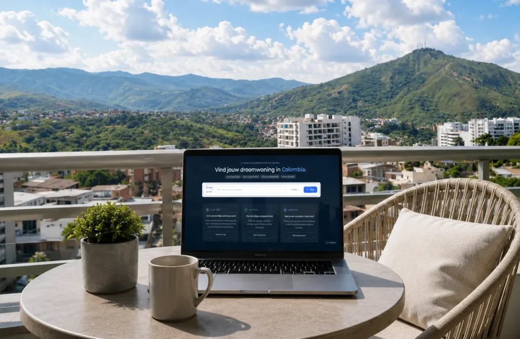 Vastico.co bekijken op een laptob in Colombia